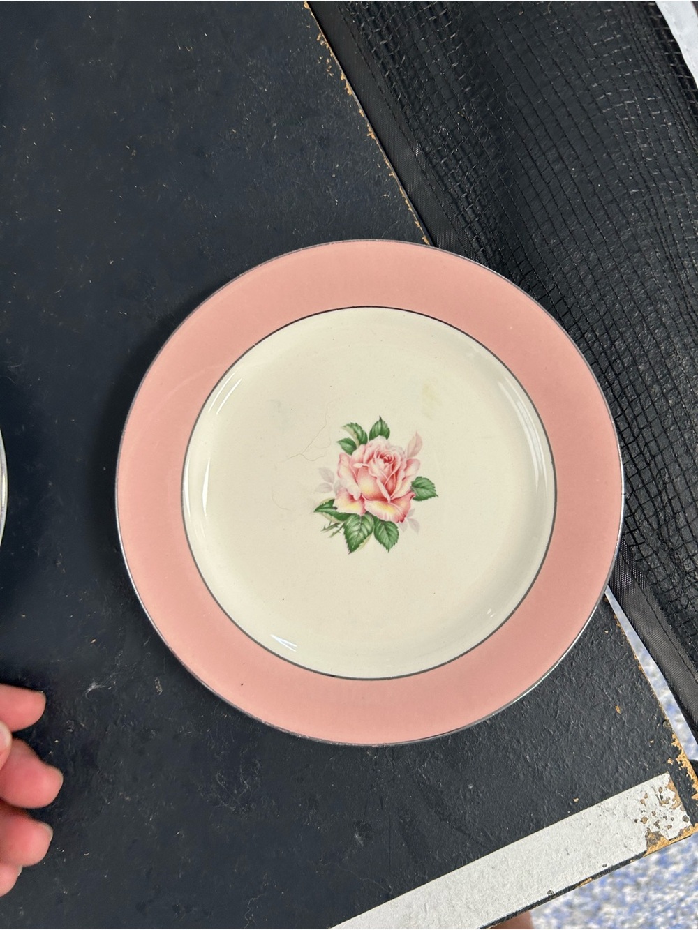 Homer Laughlin China Pink Rose salad/soup bowls qty 4